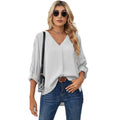 Chiffon V-neck shirt