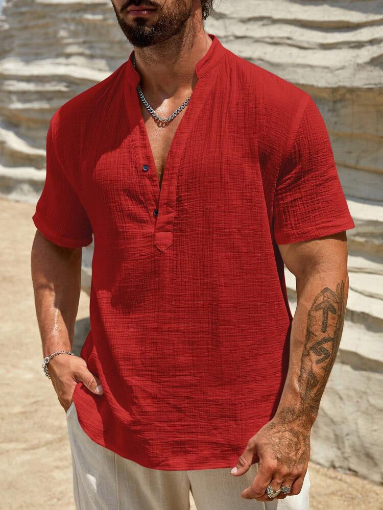 🌿Men's breathable short-sleeved shirt