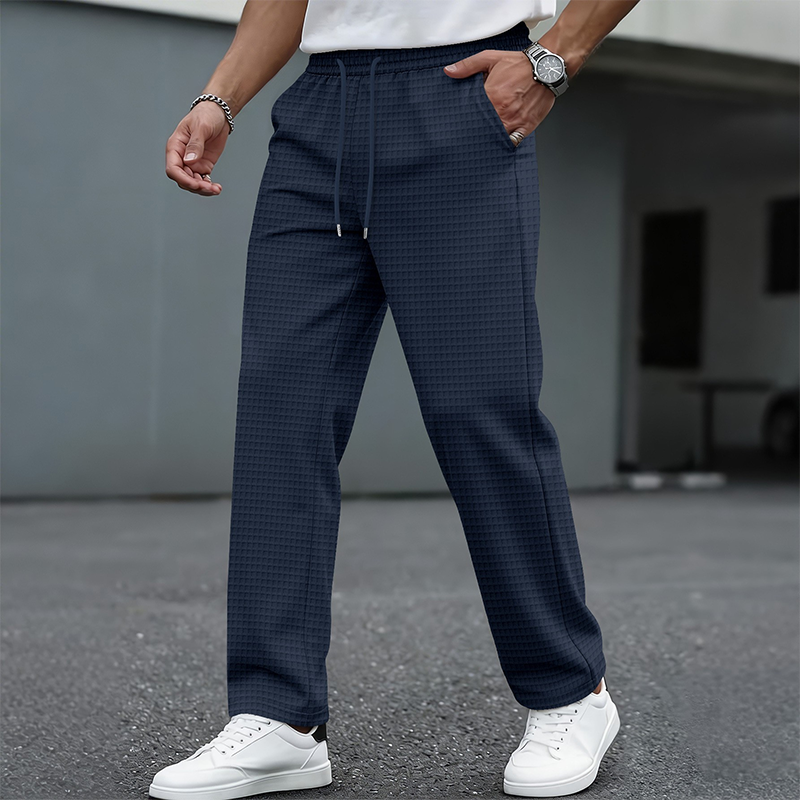 ✨Herren-Freizeithose aus Waffelstrick mit Kordelzug