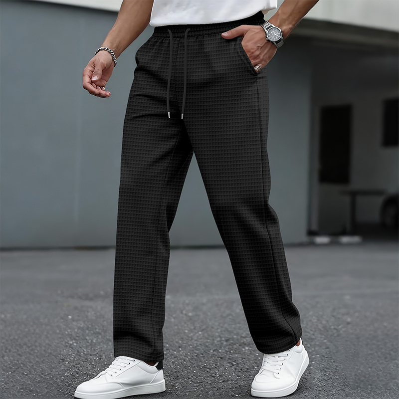 ✨Herren-Freizeithose aus Waffelstrick mit Kordelzug