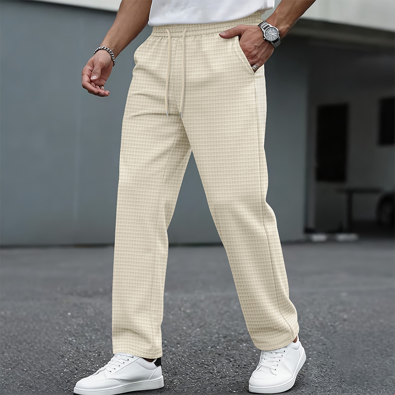 ✨Herren-Freizeithose aus Waffelstrick mit Kordelzug